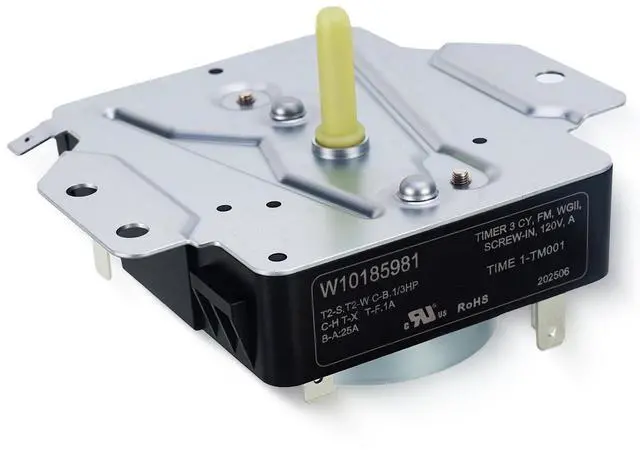 Main image of W10185981 WPW10185981 Dryer Timer Replacement, Genuine OEM Quality, Replaces 418-095-20-B5, AP6016540, PS11749830, EAP11749830, 1481704, Fits Whirlpool, Kenmore, Crosley, Maytag Dryers