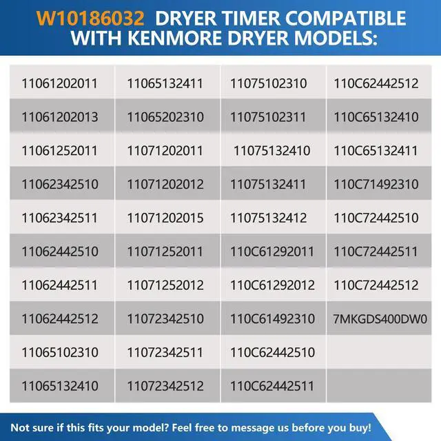 Alt view image 4 of 7 - W10186032 WPW10186032 Dryer Timer Replacement, Genuine OEM Quality, Replaces AP6016544, PS11749835, 2116926, AH3500198, OEM24066178, Fits Whirlpool Kenmore Sears Dryers