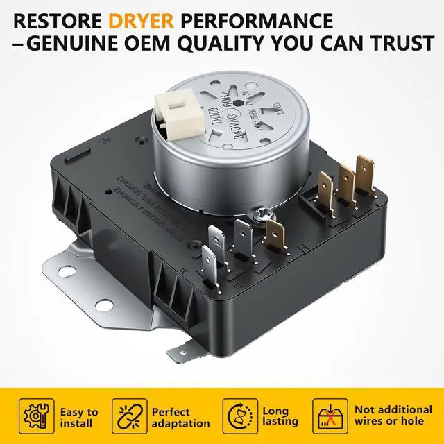 Alt view image 2 of 7 - W10185976 WPW10185976 Dryer Timer Replacement, Genuine OEM Quality, Replaces WPW10185976VP, W10185976D/E, AP6016539, PS11749829, 1481703, EAP11749829, Fits Whirlpool Kenmore Sears Dryers