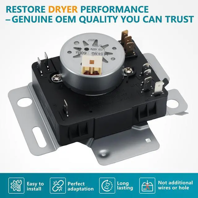 Alt view image 2 of 6 - W10642928 WPW10642928 Dryer Timer Replacement, Genuine OEM Quality, Replaces AP6023568, 4448993, PS11756913, PD00043061, Fits Maytag Dryers, Durable, Easy to Install