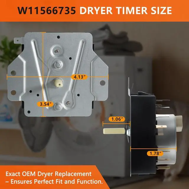 Alt view image 2 of 7 - W11566735 W11685947 Dryer Timer Replacement, Genuine OEM Quality, Replaces AP7215858, PS17216594, EAP17216594, 4981088, 162-428-1, Fits Maytag Dryer MED4500MW0 YMED4500MW0