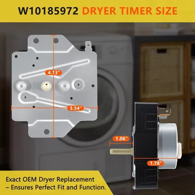 Alt view image 6 of 7 - W10185972 WPW10185972 Dryer Timer Replacement, Genuine OEM Quality, Replaces 1481701 AH2348527 EA2348527 PS2348527 AP6016537 PS11749827 EAP11749827, Fits Whirlpool Maytag Amana Dryers