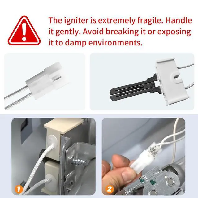 Alt view image 3 of 5 - 279311 Gas Dryer Burner Igniter Replacement fits for Kenmore Whirlpool Maytag GE Replaces 685211 8113 660991