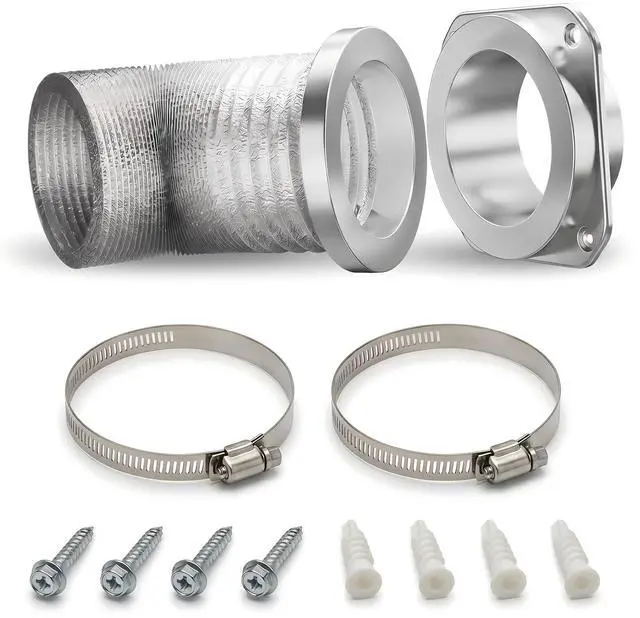 Main image of Magnetic Dryer Vent Coupling DV180 - Airtight Seal, Quick-Connect & Easy Clean, Strong Magnet Self-Alignment, Includes 4" Duct and two Clamps