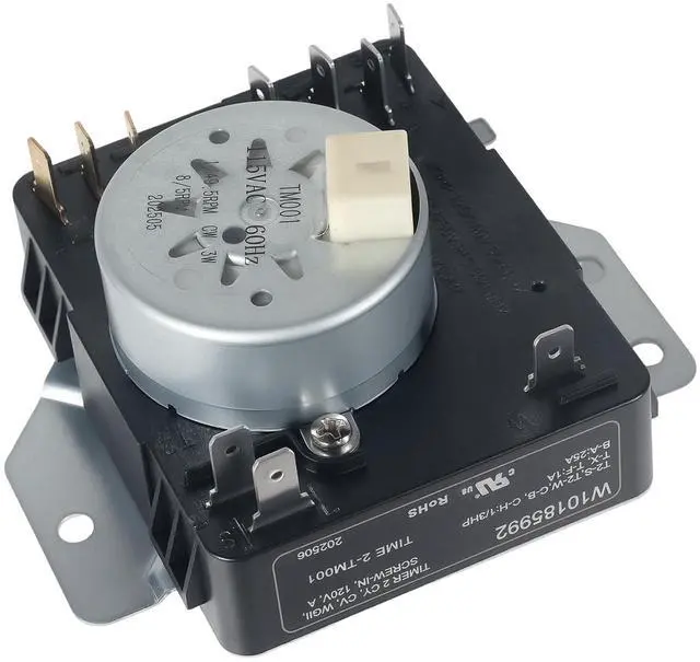 Main image of W10185992 WPW10185992 Dryer Timer Replacement Part, Genuine OEM Quality, Exact Replaces AP6016542, PS11749833, 418-095-20-B5, Fits Whirlpool, Maytag, Crosley, Kenmore Dryers