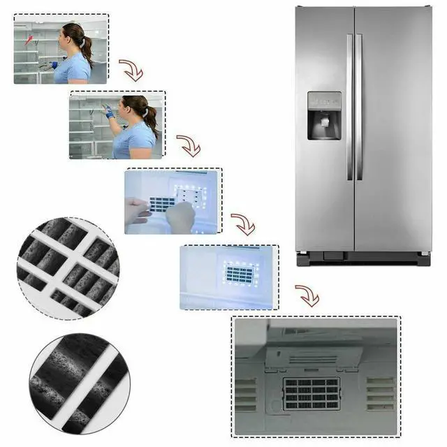 Alt view image 5 of 6 - 6-pk W10311524 Refrigerator Air Filter for Whirlpool W10311524, 2319303, W10335147