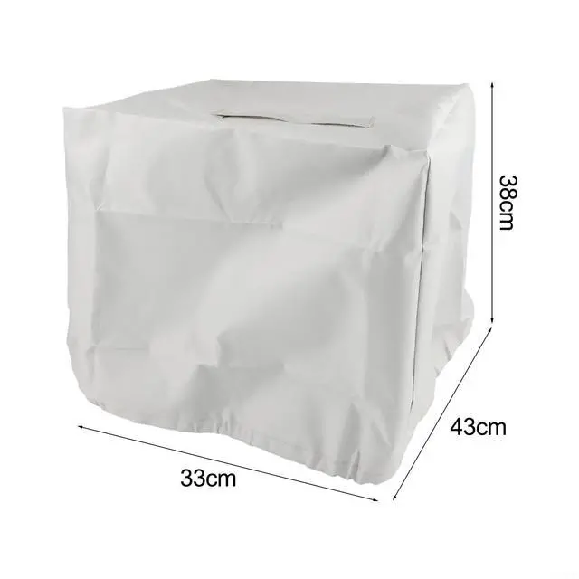 Alt view image 2 of 6 - 210D Oxford Ice Maker Cover, Waterproof Dust Resistant Shield for Portable Countertop Units, Features Adjustable Strap and Carry Handles(Meters white)