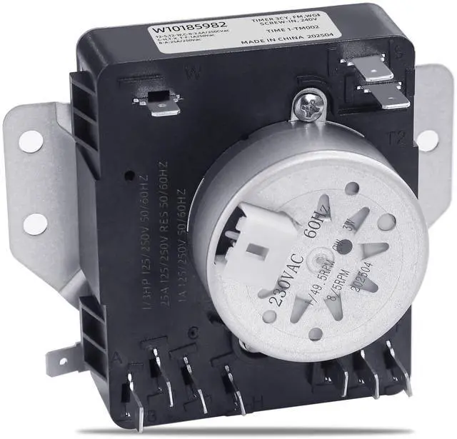 Main image of WED4815EW1 WED4800BQ1 WED5100VQ1 W10185982 Dryer Timer Fits for Whirlpool | WED4950HW0 WGD4800XQ0 WED4800XQ0 WED4810EW1 7MWED1800EM0 WPW10185982 MEDC215EW1 Timer Compatible with Maytag Dryer Parts