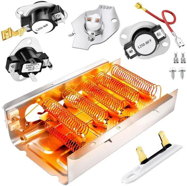 Main image of NED4655EW1 Heating Element Fit for Amana 279838 W10724237 NED4600YQ1 | Fit for Whirlpool WED4815EW1 WED4850HW0 WED5300VW0;Fit for Kenmore 70 80 110;Fit for Maytag 3398064 3403585 by