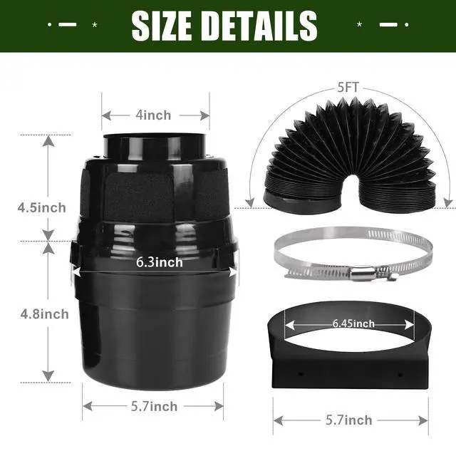 Alt view image 6 of 7 - Upgraded Version - 3 IN 1 Indoor Dryer Vent Kit with Lint Trap Dryer Lint Catcher Water Filter Bucket for Electric Dryer (Black Dryer Vent Bucket with Black Hose)