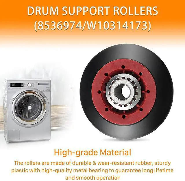 Alt view image 5 of 7 - 4392067 Dryer Repair Kit W10837240 Idler Pulley fit for Maytag Bravos | Fit for Whirlpool Duet Kenmore Elite Dryers with WPW10314173 Drum Roller & 661570V Belt&279640 Idler Pulley by