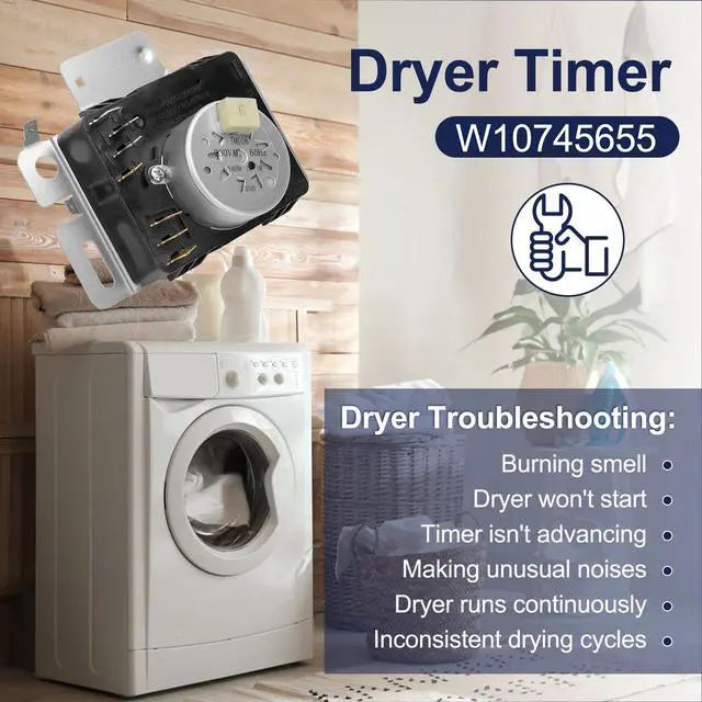 Alt view image 3 of 7 - W10745655 W10857612 Dryer Timer Fit for Amana May tag Dryer NED4655EW1 Repalces AP6003908, PS11731366, W10436308, W10857612VP,162-724-AM by