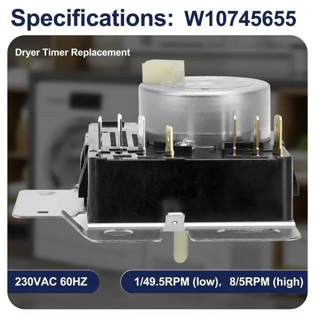 Alt view image 2 of 7 - W10745655 W10857612 Dryer Timer Fit for Amana May tag Dryer NED4655EW1 Repalces AP6003908, PS11731366, W10436308, W10857612VP,162-724-AM by