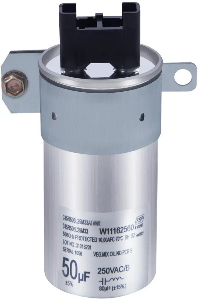 Main image of W11395618 W11162560 WTW5057LW0 Washing Machine Run Capacitor Compatible with Whirlpool WTW5010LW0 WTW5105HW2 WTW5100HW1 WTW6120HW0 WTW5057LWO WTW5100HC2 WTW5015LW0, for Maytag MVW6230HW3 MVW5430MW0