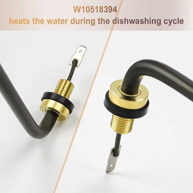 Alt view image 4 of 7 - W10518394 W10441445 Dishwasher Heating Element for Whirlpool Kenmore Maytag Replaces W10134009 AP5690151 PS8260087 WDT730PAHZ0 WDF520PADM7 WDF520PADM3 WDF520PADM5 WDT720PADM2 WDT710PAYM3 W10518394VP