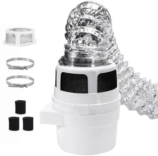 Main image of Upgraded Version - 3 in 1 Indoor Dryer Vent Kit with Silver Dryer Vent Hose - Dryer Lint Catcher Water Filter Bucket - Dryer Lint Trap for Electric Dryer