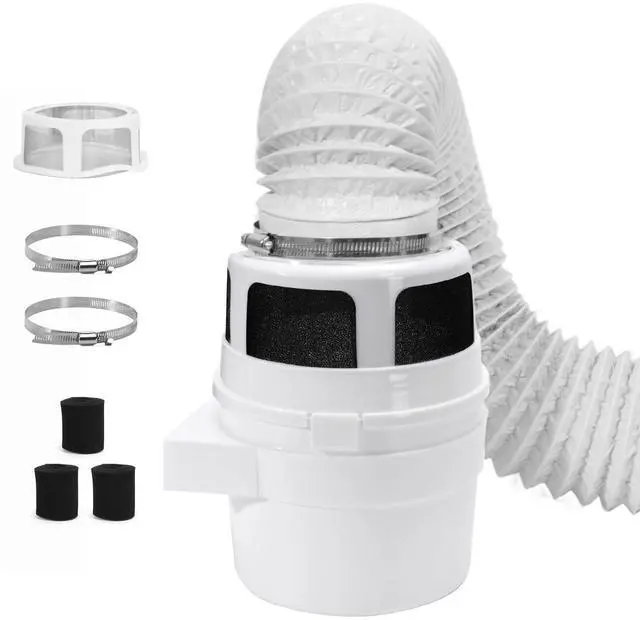 Main image of Upgraded Version - 3 in 1 Indoor Dryer Vent Kit with White Dryer Vent Hose - Dryer Lint Catcher Water Filter Bucket - Dryer Lint Trap for Electric Dryer
