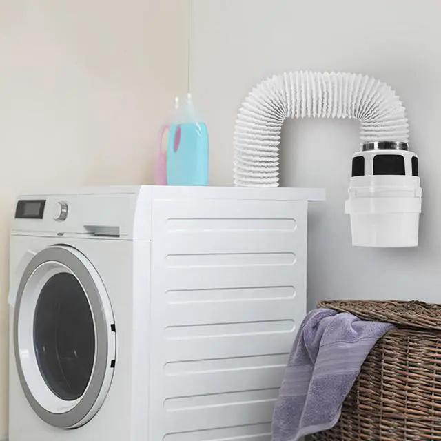 Alt view image 5 of 7 - Upgraded Version - 3 in 1 Indoor Dryer Vent Kit with White Dryer Vent Hose - Dryer Lint Catcher Water Filter Bucket - Dryer Lint Trap for Electric Dryer
