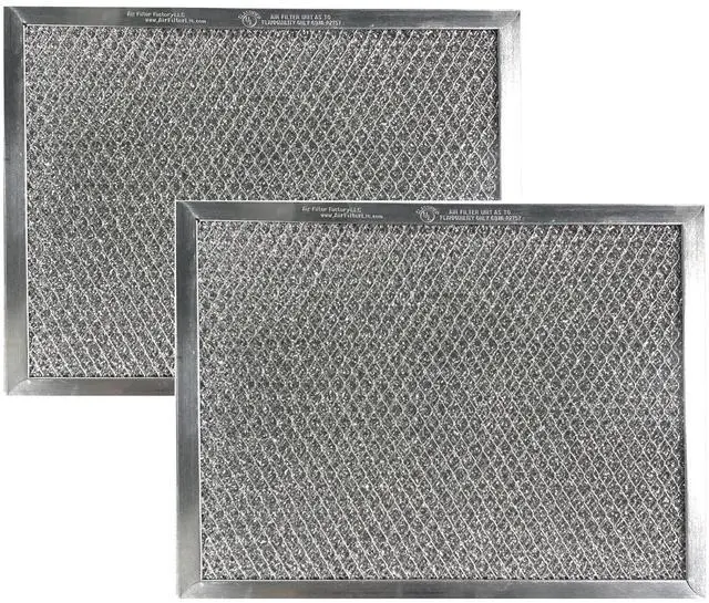 Main image of 8 x 9-1/2 x 3/8 Inch Aluminum Range Hood Grease Filter - Washable Replacement 2-Pack for Stove Top Ventilation