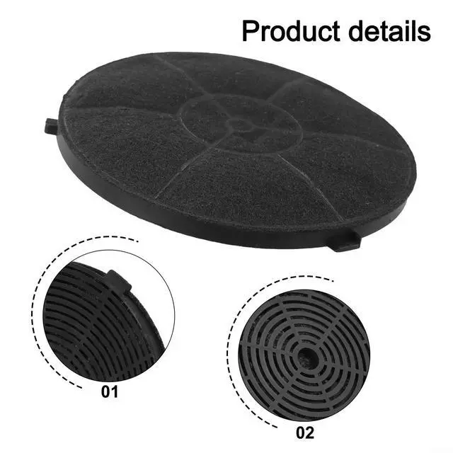 Alt view image 4 of 7 - Activated Carbon Range Hood Filter 175 X 175 X 10 Mm Kitchen Absorbing Replacement Part
