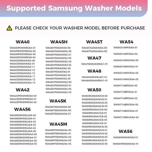 Alt view image 7 of 7 - 4 Pcs DC97-16350U DC97-16350T Suspension Rods for Samsung Washers | Fits WA50R5200AW/US & WA50R5400AV/US. Upgraded set replaces DC97-16350U, 16350T & 16350S. Fixes shaking & UE error codes