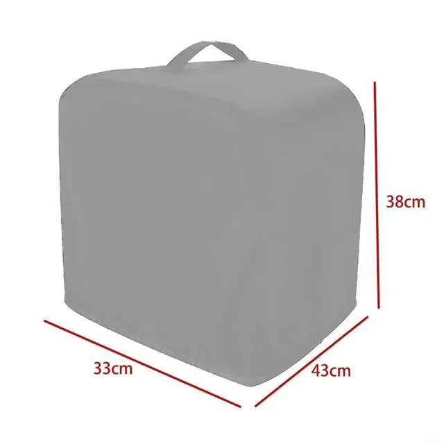 Alt view image 2 of 6 - 210D Oxford Ice Maker Cover, Waterproof Dust Resistant Shield for Portable Countertop Units, Features Adjustable Strap and Carry Handles(Gray)