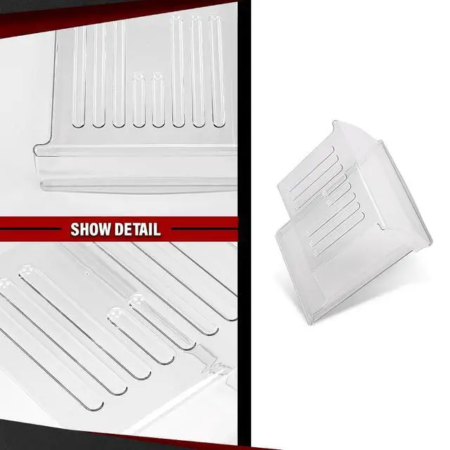 Alt view image 3 of 7 - Clear Crisper Drawer Compatible with Frigidaire, Kenmore, Crosley, Westinghouse, Gibson, Kelvinator, 240337103, PS429854, 240337107, 240337102, 240337108, 891037, AH429854, EA429854, LP90391