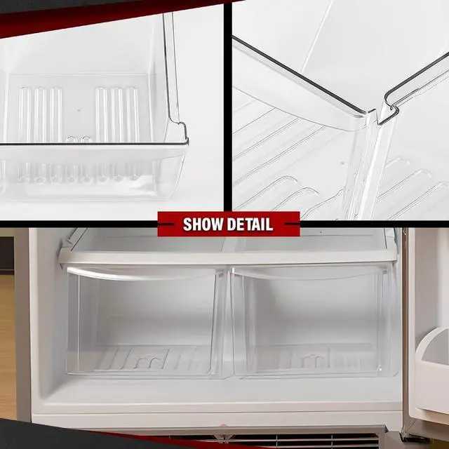 Alt view image 4 of 7 - Clear Crisper Drawer Compatible with Frigidaire, Kenmore, Crosley, Westinghouse, Gibson, Kelvinator, 240337103, PS429854, 240337107, 240337102, 240337108, 891037, AH429854, EA429854, LP90391