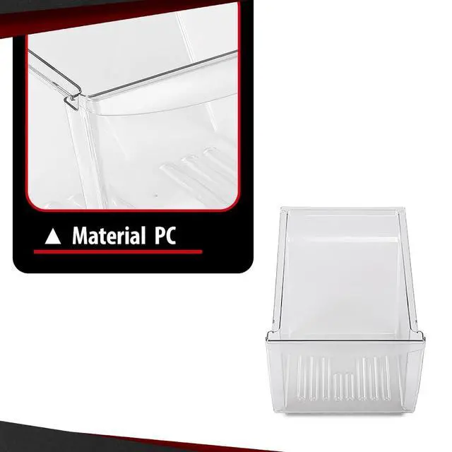 Alt view image 5 of 7 - Clear Crisper Drawer Compatible with Frigidaire, Kenmore, Crosley, Westinghouse, Gibson, Kelvinator, 240337103, PS429854, 240337107, 240337102, 240337108, 891037, AH429854, EA429854, LP90391