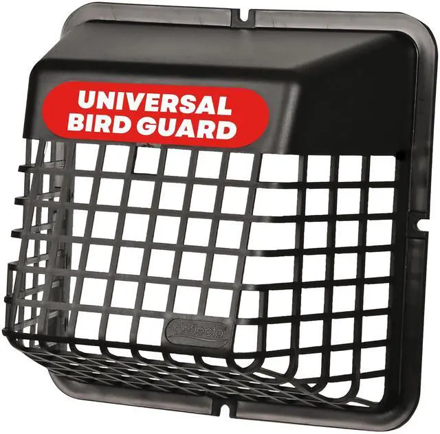 Main image of Bird Guard Outdoor Vent Cover,Fits 3-4 Inch Vent Hoods, Black | Dryer and bathroom exhaust vent cover, durable plastic universal bird guard prevents birds, rodents and debris from entering
