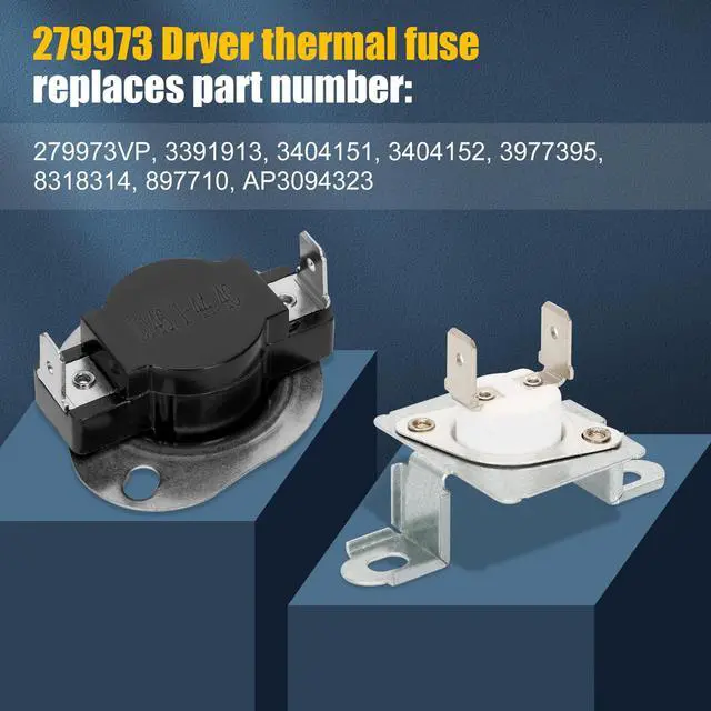 Alt view image 4 of 7 - 8544771 Dryer Heating Element 279816 Thermostat 279973 3392519 Cut-Off Fuse | Wp8544771 Compatible With Whirlpool Maytag Kenmore Electric Dryer, Heat-Resistant Nickel Easy Installation for Home Diy