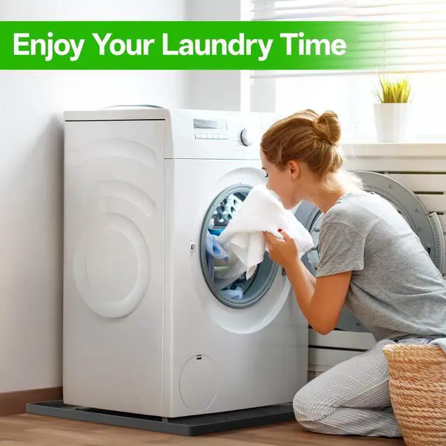 Alt view image 7 of 7 - Washing Machine Drain Pan Silicone mat 30x33 Inch Non-Slip Waterproof Washer Drip Tray, Anti-Vibration Soft Mat for Under Dryer or Washer, Floor Leak Protector for Laundry Room