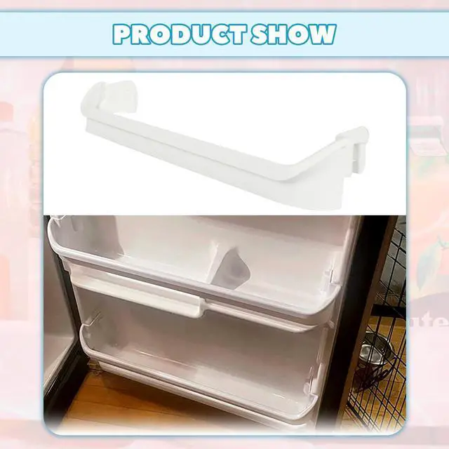 Alt view image 5 of 7 - 240535101 AP3214801 Replacement Door Bar Rack Compatible with Frigidaire Gibson Kelvinator Westinghouse Refrigerator Door Shelf Top and Bottom Replace for PS735091 AH735091 EA735091