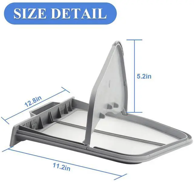 Alt view image 2 of 7 - DC97-16742A Dryer Lint Trap Filter Replacement for Samsung Dryer with Flap Upgraded Stainless Steel Screen, Replaces AP5306681 PS4221839 DC61-03048A DV45H7000EW/A2 DV48H7400EW/A2 by