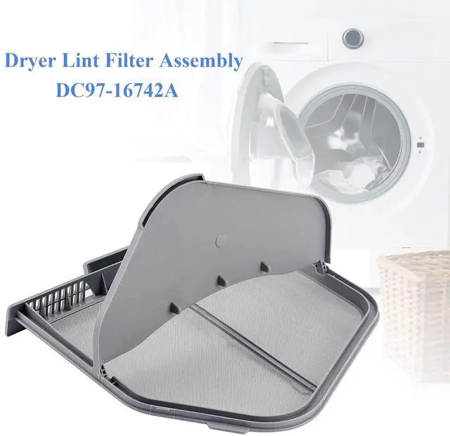 Alt view image 7 of 7 - DC97-16742A Dryer Lint Trap Filter Replacement for Samsung Dryer with Flap Upgraded Stainless Steel Screen, Replaces AP5306681 PS4221839 DC61-03048A DV45H7000EW/A2 DV48H7400EW/A2 by