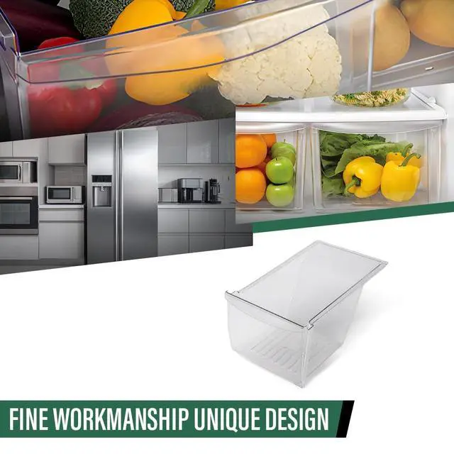 Alt view image 2 of 7 - 1pc Crisper Drawer Pan Clear | Compatible with Frigidaire Refrigerator Kenmore Crosley Westinghouse 240337103, PS429854 Crisper Bin Replacement