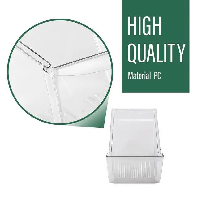 Alt view image 3 of 7 - 1pc Crisper Drawer Pan Clear | Compatible with Frigidaire Refrigerator Kenmore Crosley Westinghouse 240337103, PS429854 Crisper Bin Replacement