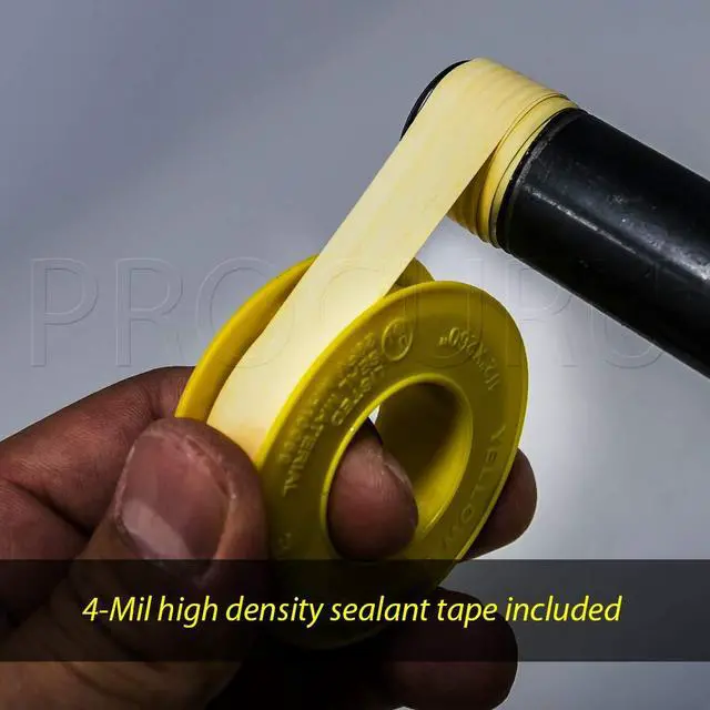 Alt view image 5 of 5 - 5/8" OD x 18" (1.5Ft) Flexible Gas Connector Kit for Stove Range, Furnace, WeatherProof Stainless Steel Tubing with SafeGuard Yellow-Coating (Green-A1 Series)
