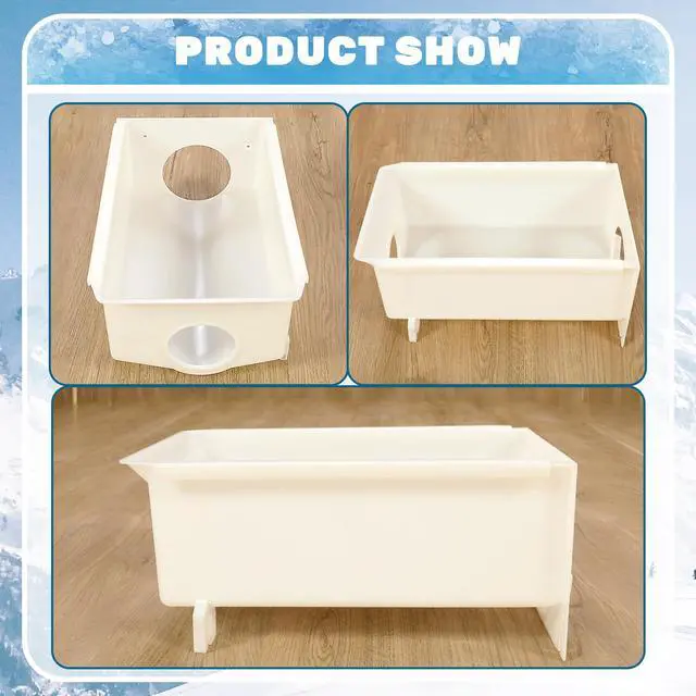 Alt view image 4 of 7 - W10850492 Refrigerator Ice Bucket Container Compatible with Amana Kenmore Maytag Whirlpool Refrigerator Replacement for W10138193 W10670844 AP5989704 PS11731153 White ABS Plastic