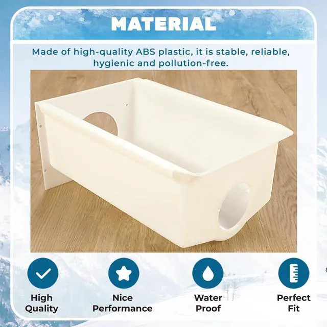 Alt view image 6 of 7 - W10850492 Refrigerator Ice Bucket Container Compatible with Amana Kenmore Maytag Whirlpool Refrigerator Replacement for W10138193 W10670844 AP5989704 PS11731153 White ABS Plastic