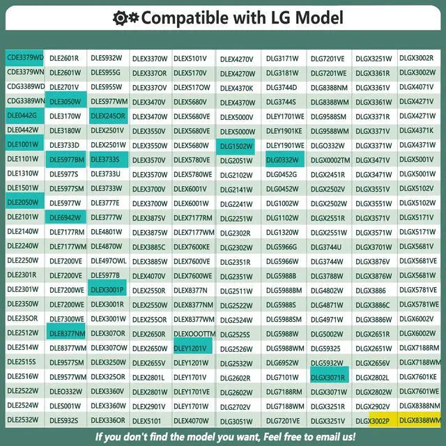 Alt view image 5 of 6 - Upgraded Dryer Repair Kit Compatible with LG Kenmore Dryers | Includes 4581EL2002C Dryer Drum Roller 4400EL2001A Dryer Belt 4561EL3002A Idler Pulley and Spring (4 Roller White Spacer)