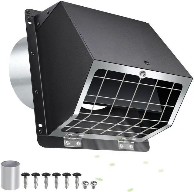 Main image of 3 Inch Dryer Vent Cover Outside w/Mesh&Damper,Wall Vent Exhaust Vent Cover | Exterior Metal Dryer Vent Hood Wall Mount Extractor Vent,Outdoor Dryer Vent Cover for House Bathroom Laundry AC Air Vents