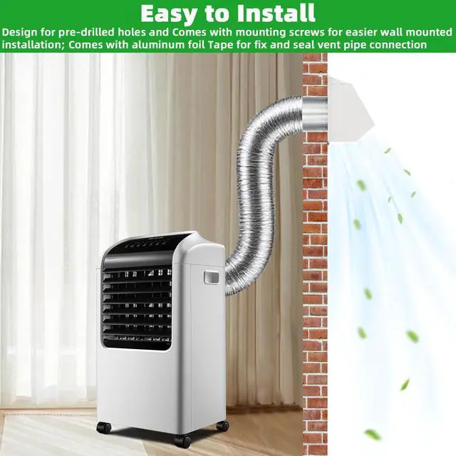 Alt view image 6 of 7 - 3 Inch Dryer Vent Cover Outside,Metal Exterior Vent Cover with Screen and Damper,Outdoor Dryer Vent Hood Outlet Exhaust Vent Cover Air Wall Vent Cover for House Laundry Dryer Range Hood AC-White