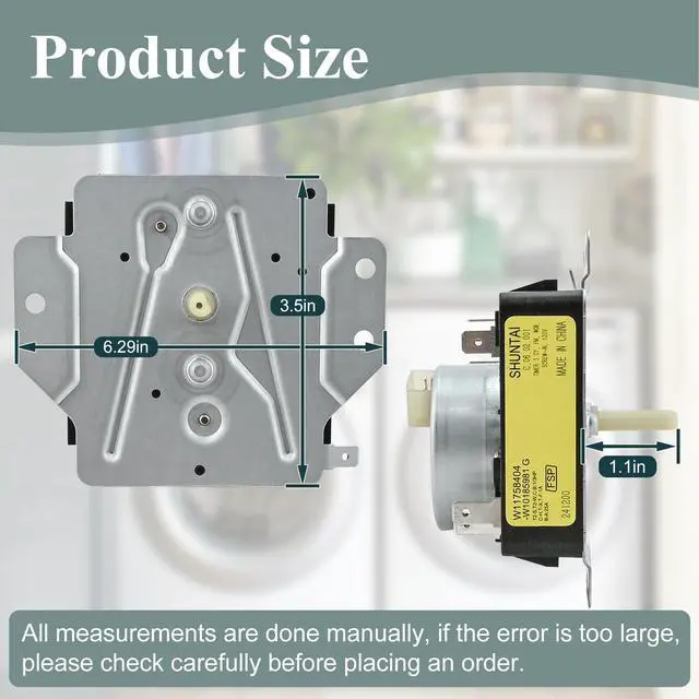 Alt view image 3 of 7 - Upgraded W10185981 Dryer Timer Compatible with Whirlpool 7MWGD1730JQ0, 7MWG66705WM1, 7MWGD1930JM0 Timer, Maytag MGDC215EW2, Crosley, Kenmore, Dryer etc, Replacement for 418-095-20-B5, WPW10185981