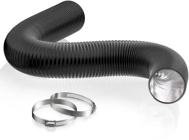 Main image of 5 Inch Air Ducting, 32 Feet Flexible Aluminum Dryer Vent Hose, Three Layer Protection Dryer Hose with 2 Clamps for HVAC Ventilation Heating Cooling Exhaust