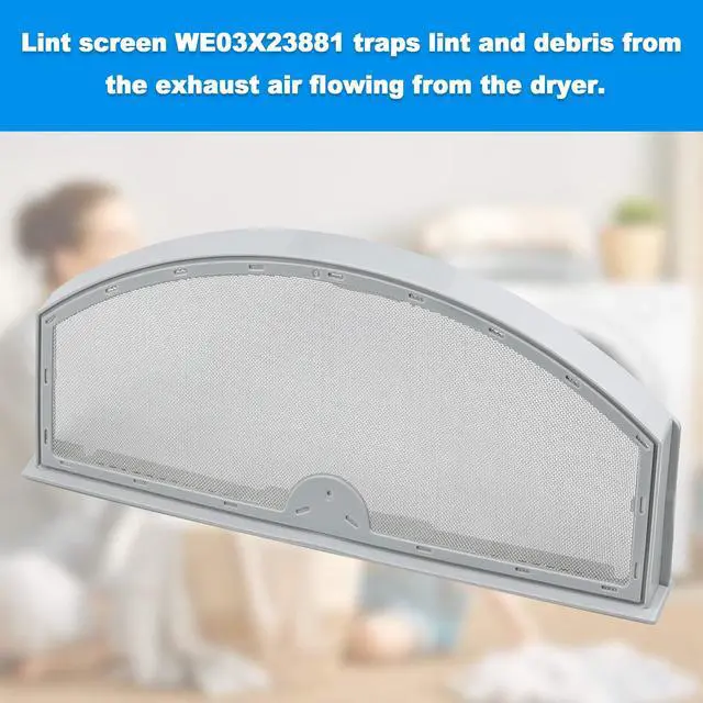 Alt view image 6 of 6 - Upgraded WE03X23881 Dryer Lint Trap Replacement for GE Dryer Filter, GTD65EBSJ3WS GTD33EASK0WW GTD42EASJ2WW GTD42GASJ2WW GTD45EASJ2WS PS11763056 Stainless Steel Metal Screen with Cleaner Kit Brush