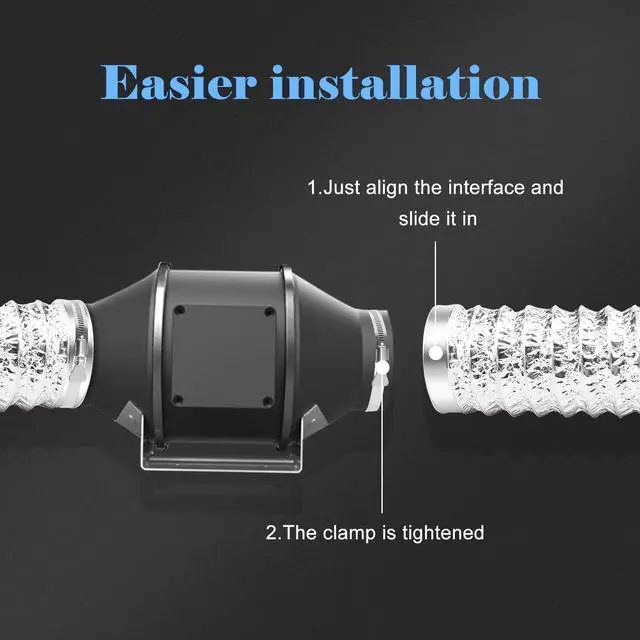 Alt view image 6 of 7 - 4 Inch 26FT Dryer Vent Hose, Flexible Insulated Aluminum Duct with 2 Cleaning Brushes for Indoor & Outdoor Use