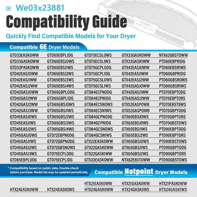 Alt view image 3 of 7 - WE03X23881 Dryer Lint Trap Screen Filter Replacement for GE Dryers, Compatible with GTD65EBSJ3WS, GTD33EASK0WW, GTD42EASJ2WW, GTD42GASJ2WW, GTD45EASJ2WS Replaces PS11763056 with Cleaning Brush