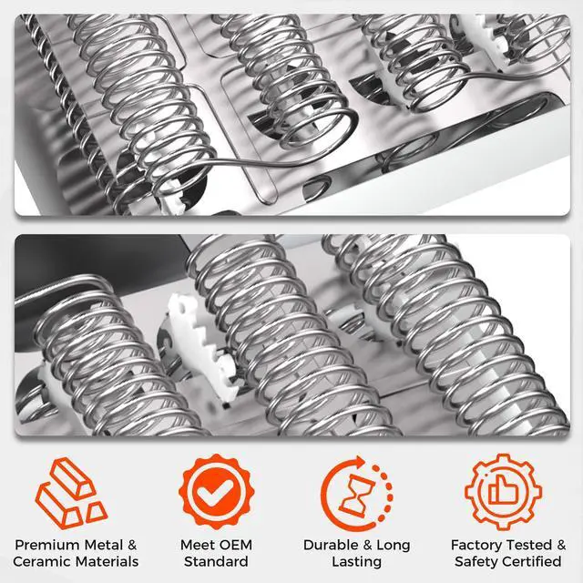 Alt view image 6 of 7 - 2026 Upgraded279838 W10724237 Dryer Heating Element 3403585 For Whirlpool wed4815ew1 Kenmore 70 80 Series Model 110 Maytag Medc215ew1 Roper Amana Ned4655ew1 Replaces 3398064 2406026 by OEM