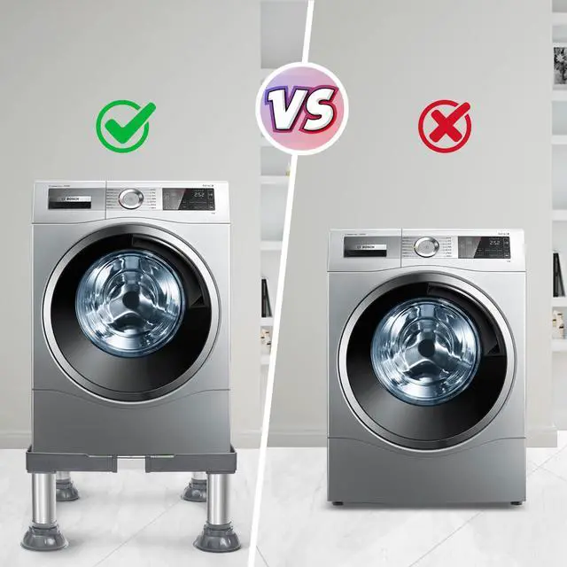 Alt view image 5 of 7 - Mini Fridge Stand 16-24 Inch Washer and Dryer Pedestal Height 7"-8.4" Heavy Duty Washing Machine Stand with 4 Strong Feet Adjustable Laundry Pedestal Universal Platform for Home Appliance